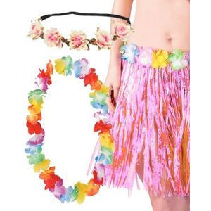 Hawaii Toppers Set Roze (3-delig)