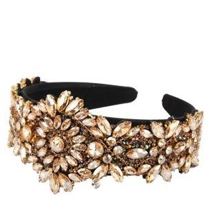 Luxe Haarband Strass Goud