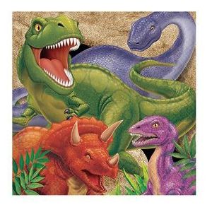 Servetten dino blast (33x33cm, 16st)