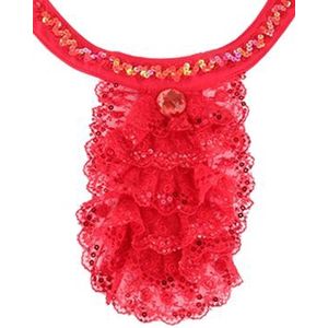 Jabot rood glitters