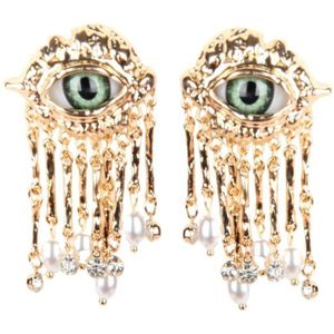 Oorbellen Ogen Met Tranen Goud