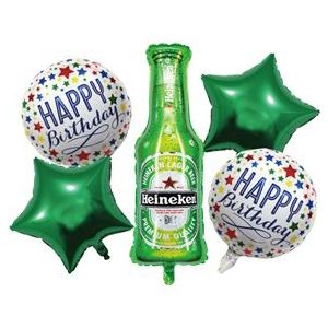 Folie Ballonnen Set Bier Heineken (5-delig)