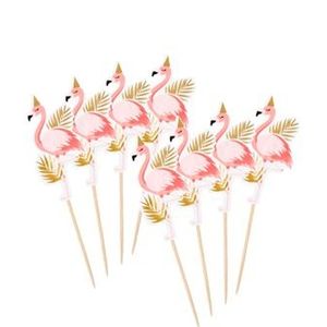 Cocktailprikkers Flamingo (12 stuks)