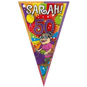 Mega Vlag 50 jaar Sarah (100x150 cm)