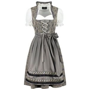 Luxe Dirndl Taupe/Donkerblauw