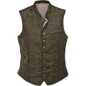 Oliver Herenvest Linnen Olijfgroen