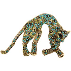 Luxe Broche Panter Turquoise