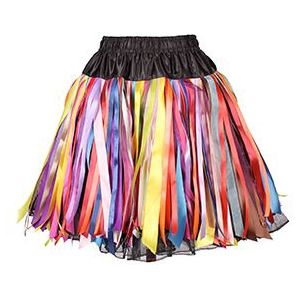 Petticoat Satin Zwart-Multicolor