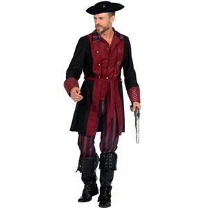 Piraat Kostuum Burgundy/Zwart