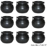 Totally Halloween - Heksenketel - 6 Stuks - Zwart - Hoogwaardig Materiaal