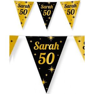 Vlaggenlijn 50 jaar Sarah Zwart/Goud (10 meter)