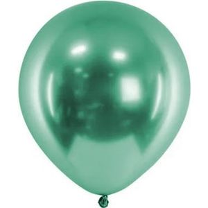 Ballonnen Metallic Chroom Groen (50 stuks)