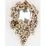 Luxe broche/hanger zilver