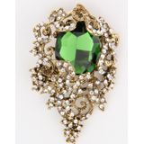 Luxe broche/hanger groen