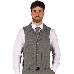Jaren 20 Vest 'Tommy' Grijs