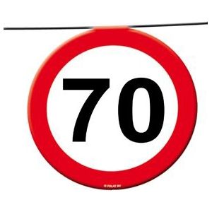 Verkeersbord slinger 70 jaar (12 meter)