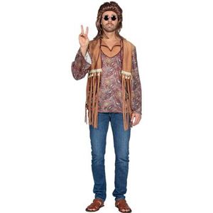 Hippie Shirt Paisley Bruin Heren