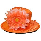 Oranje hoedje met bloem Koningsdag