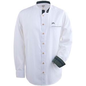 Tiroler Blouse Katoen/Polyester Groen/Wit