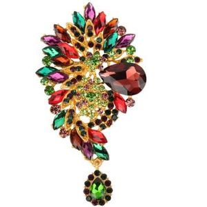 Luxe Broche Met Hanger Groen/Rood