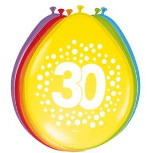 30 Jaar Ballonnen stippen (8 stuks)