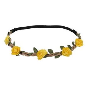 Hoofdband Bloemen Geel