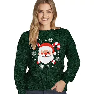 iClosam Dames Gebreide kersttrui voor