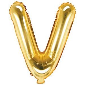 Folie Ballon Letter V Goud (80 cm)
