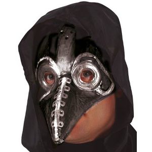 Plague Doctor Masker Zwart/Zilver