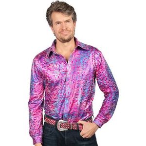 Disco Blouse Roze/Paars Holografisch