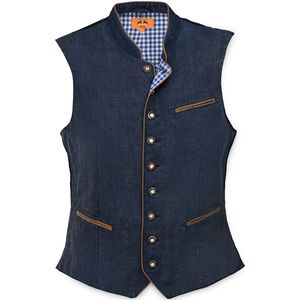 Oliver Herenvest Linnen Marine