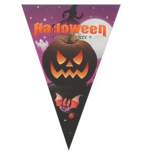 Halloween Vlaggenlijn Pompoen Paars (3 meter)