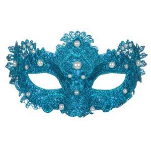 Oogmasker Blauw Parels