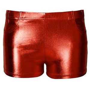 Hotpants Metallic Rood