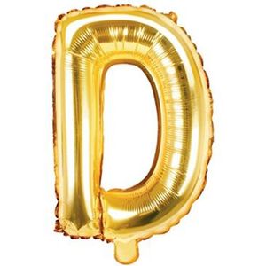 Folie Ballon Letter D Goud (80 cm)