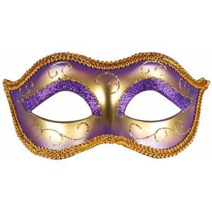 Venice oogmasker paars-goud