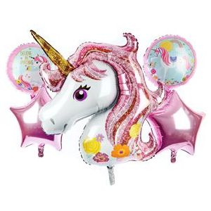 Folie Ballonnen Set Unicorn (5-delig)