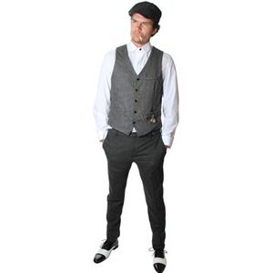 Peaky Blinders Outfit Grijs (broek, gilet, pet, horloge)