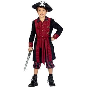 Piraat Kostuum Kind Burgundy/Zwart