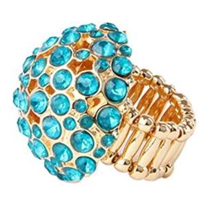 Ring Glitter Turquoise