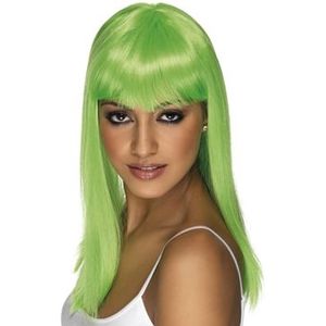 Pruik Pony Neon Groen