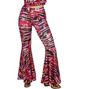 Foute Party Flare Broek Pink Tiger Gold