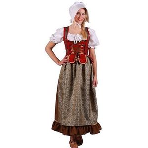 Luxe Middeleeuwse Marktvrouw Kostuum