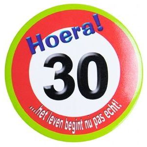 Verkeersbord Button 30 Jaar