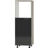 Hogekast voor koelkast en Oven Antraciet hoogglans 60x173,4x58,4cm KIT-44039