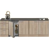 Kitchenette Neapels 240cm incl koelkast en e-kookplaat KIT-025