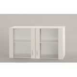 Bovenkast Klassiek 50 Wit met glas 100cm x 32 cm O500-6-KIT-37