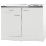 Keukenblok Klassiek 50 + RVS aanrecht 100cm x 50cm met een la KIT-187