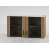 Bovenkast Klassiek 60 Beuken met glas, 100cm x 35 cm Beuken O500-6-KIT-42