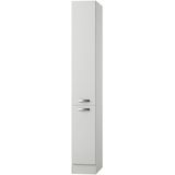 Apothekerskast wit hoogglans met 5 laden 211 cm hoog KIT-996